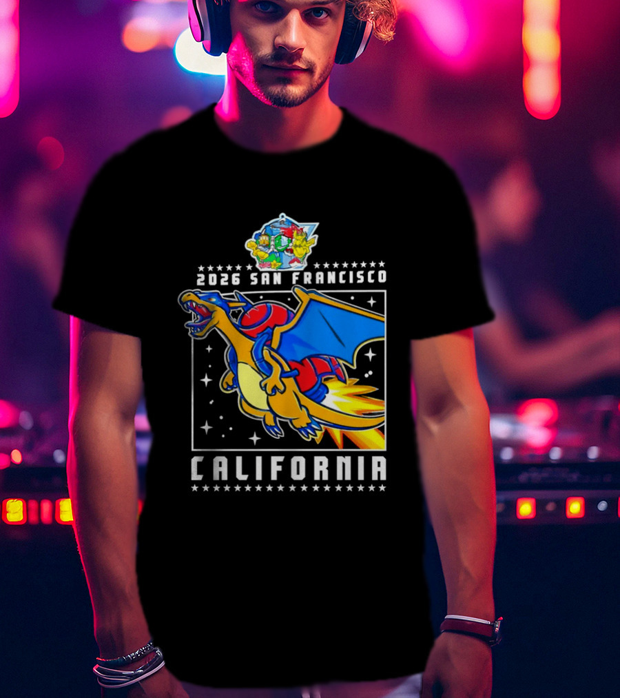Pokémon Worlds 2026 Charizard San Francisco California T-Shirt
