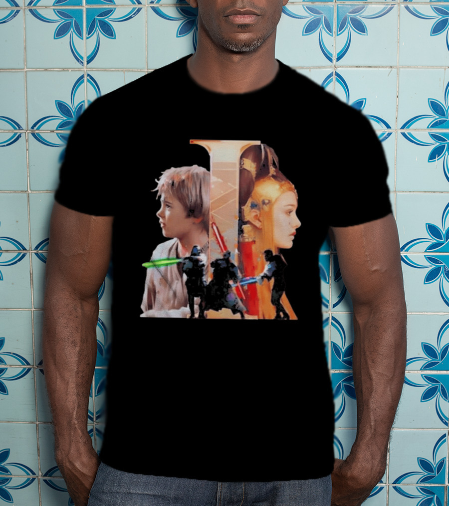 Rebel Scums The Phantom Menace 25th Anniversary Celebration With Iconic Characters And Lightsabers T-Shirt
