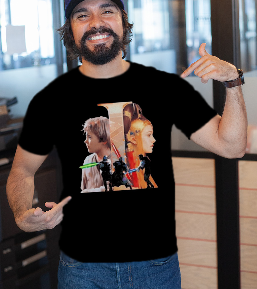Rebel Scums The Phantom Menace 25th Anniversary Celebration With Iconic Characters And Lightsabers T-Shirt