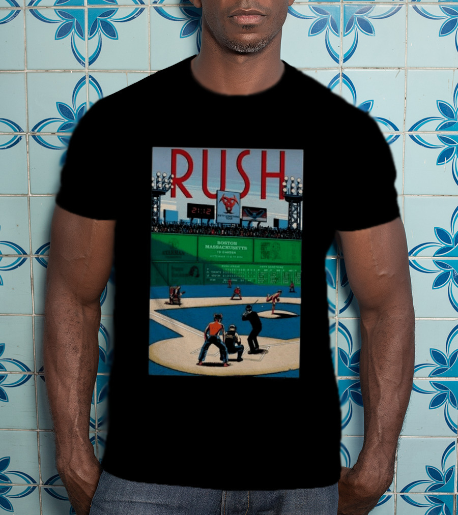 Boston Massachusetts Rush 2026 Concert Sep 12 & 14 TD Garden Baseball T-Shirt