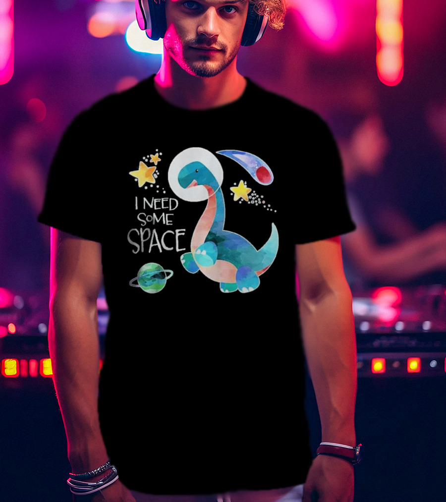 I Need Some Space Dinosaur Astronaut With Stars Planet Youth T-Shirt