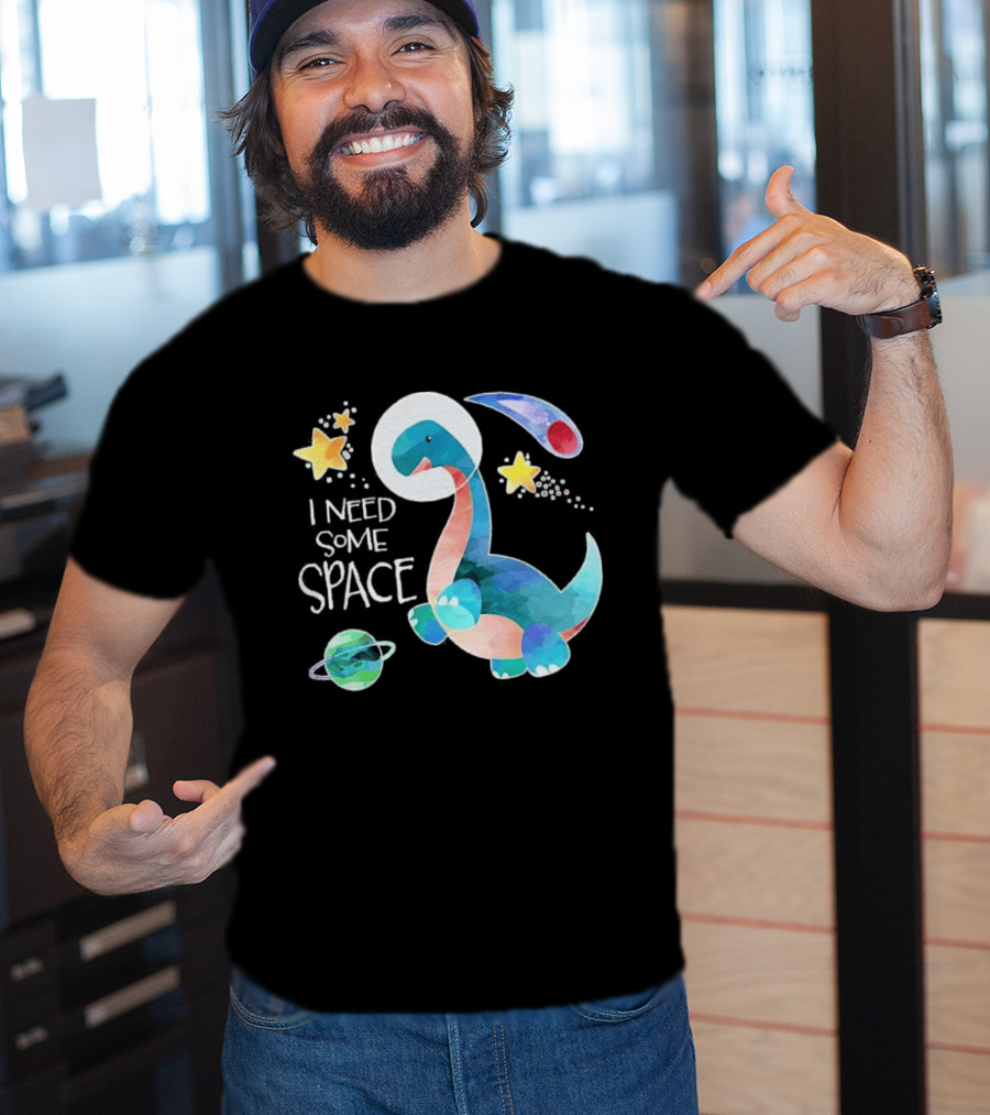 I Need Some Space Dinosaur Astronaut With Stars Planet Youth T-Shirt