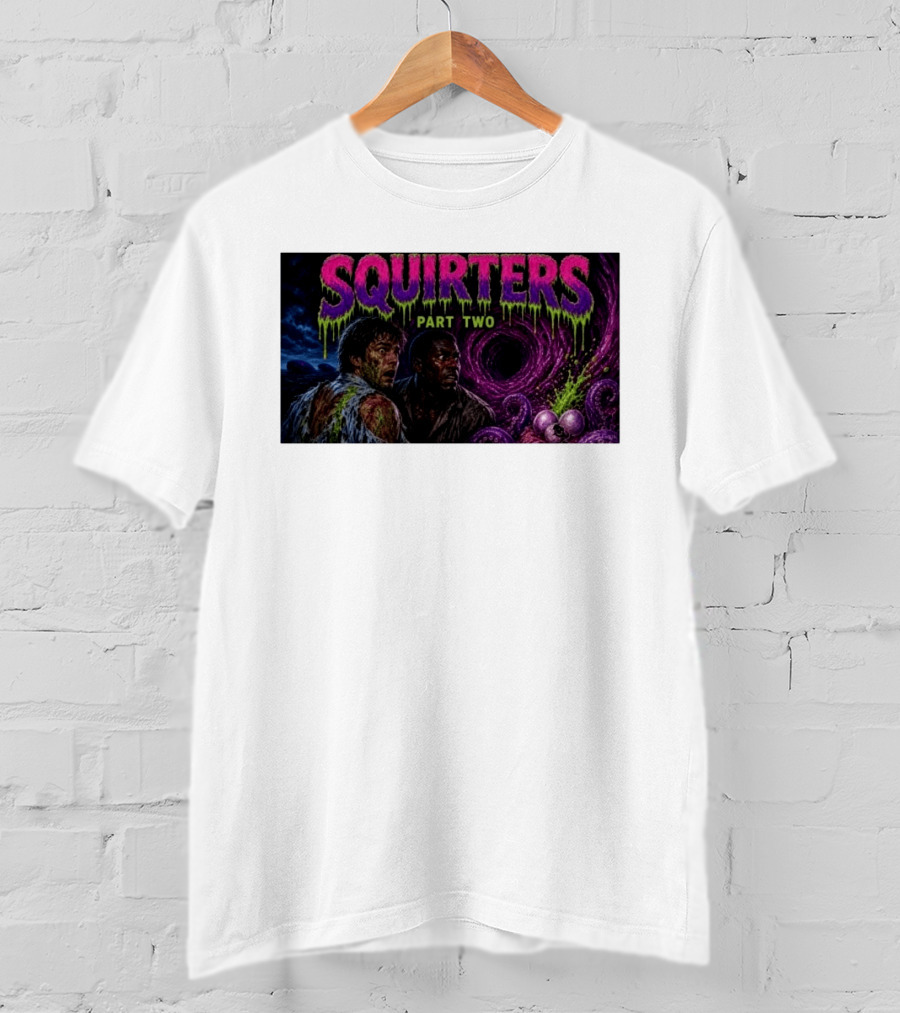 Squirters Part Two 1980s Horror Creature Scene T-Shirt