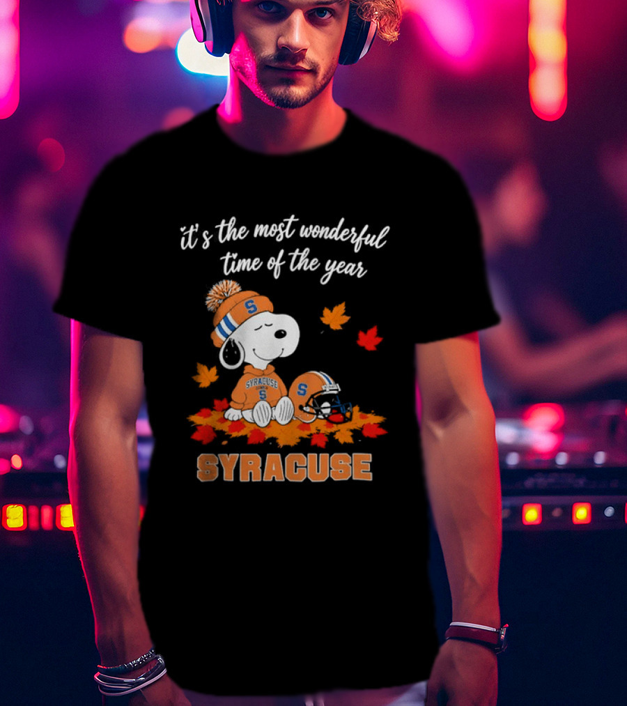 Snoopy It's The Most Wonderful Time Of The Year Syracuse T-Shirt