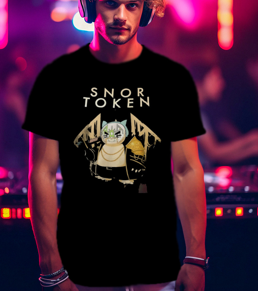 Snor Token Snorlax Pokémon Gaming Crypto Mashup Bitcoin T-Shirt
