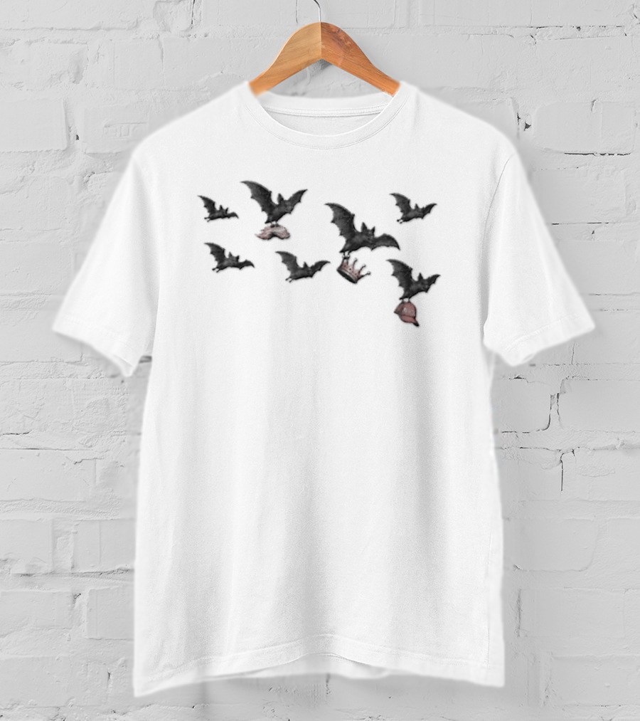 Maga Bats Halloween Crown And Broom T-Shirt