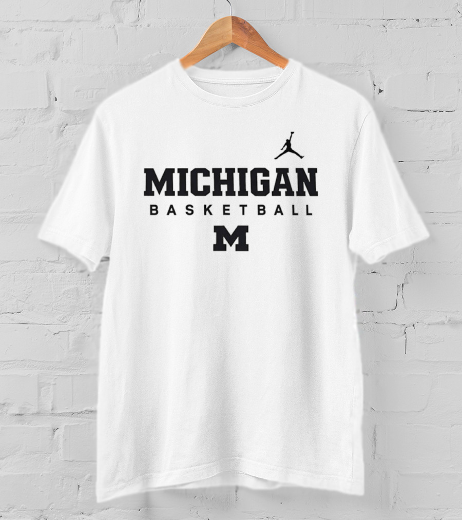 Michigan Basketball Jumpman M Logo Jordan Brand T-Shirt