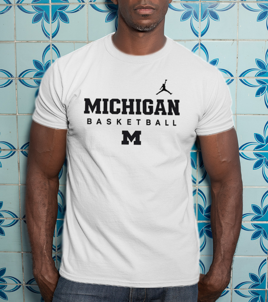 Michigan Basketball Jumpman M Logo Jordan Brand T-Shirt