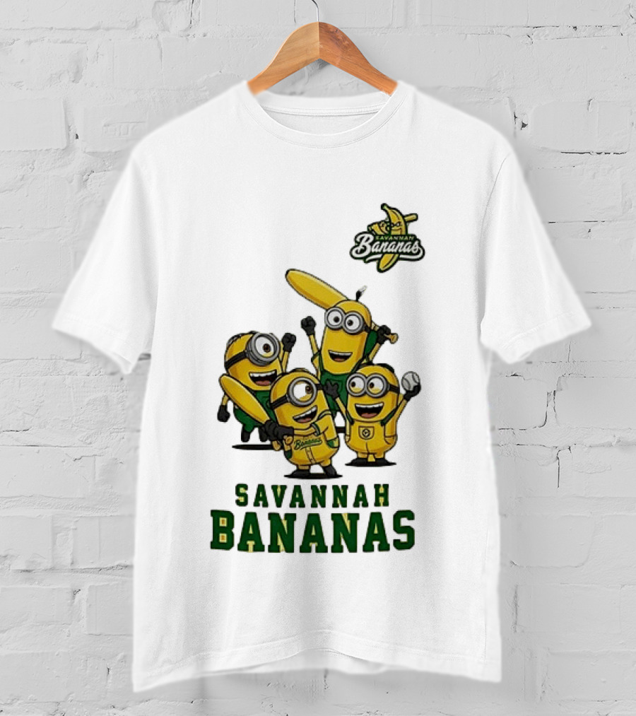 Minions Savannah Bananas Baseball Team Banana Ball Characters T-Shirt