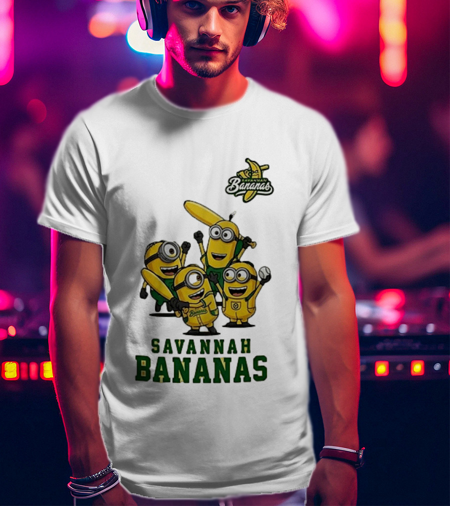 Minions Savannah Bananas Baseball Team Banana Ball Characters T-Shirt