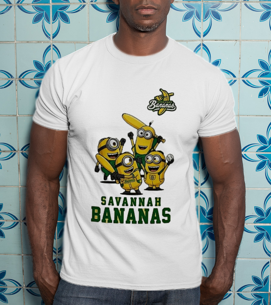Minions Savannah Bananas Baseball Team Banana Ball Characters T-Shirt