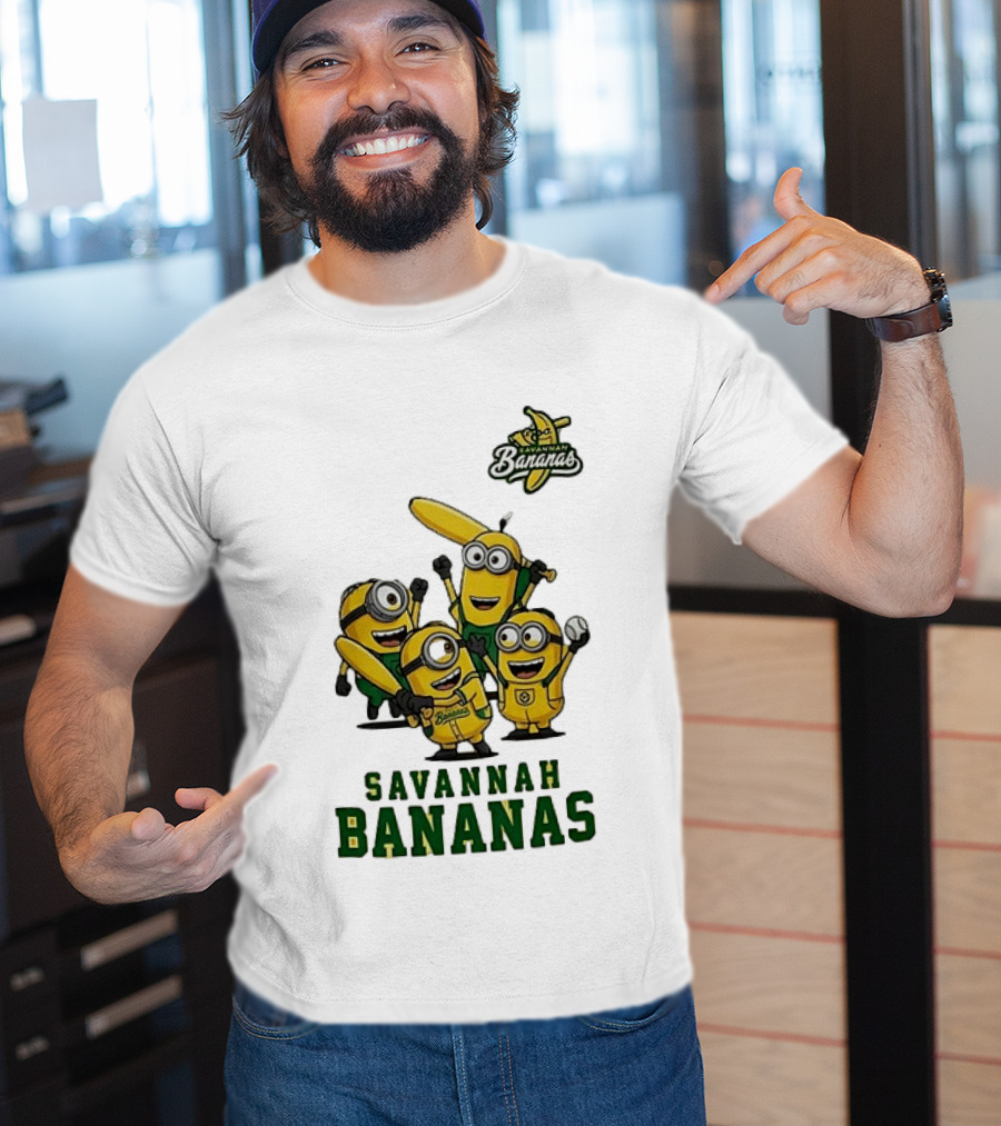 Minions Savannah Bananas Baseball Team Banana Ball Characters T-Shirt