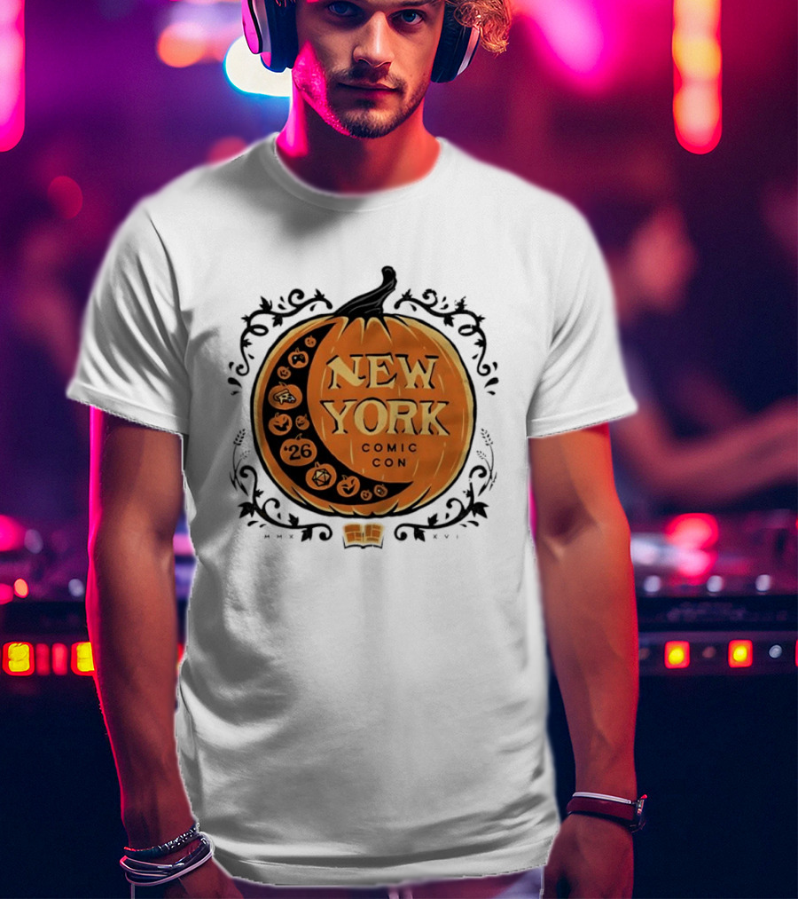 New York Comic Con 2026 Pumpkin Halloween Decor T-Shirt