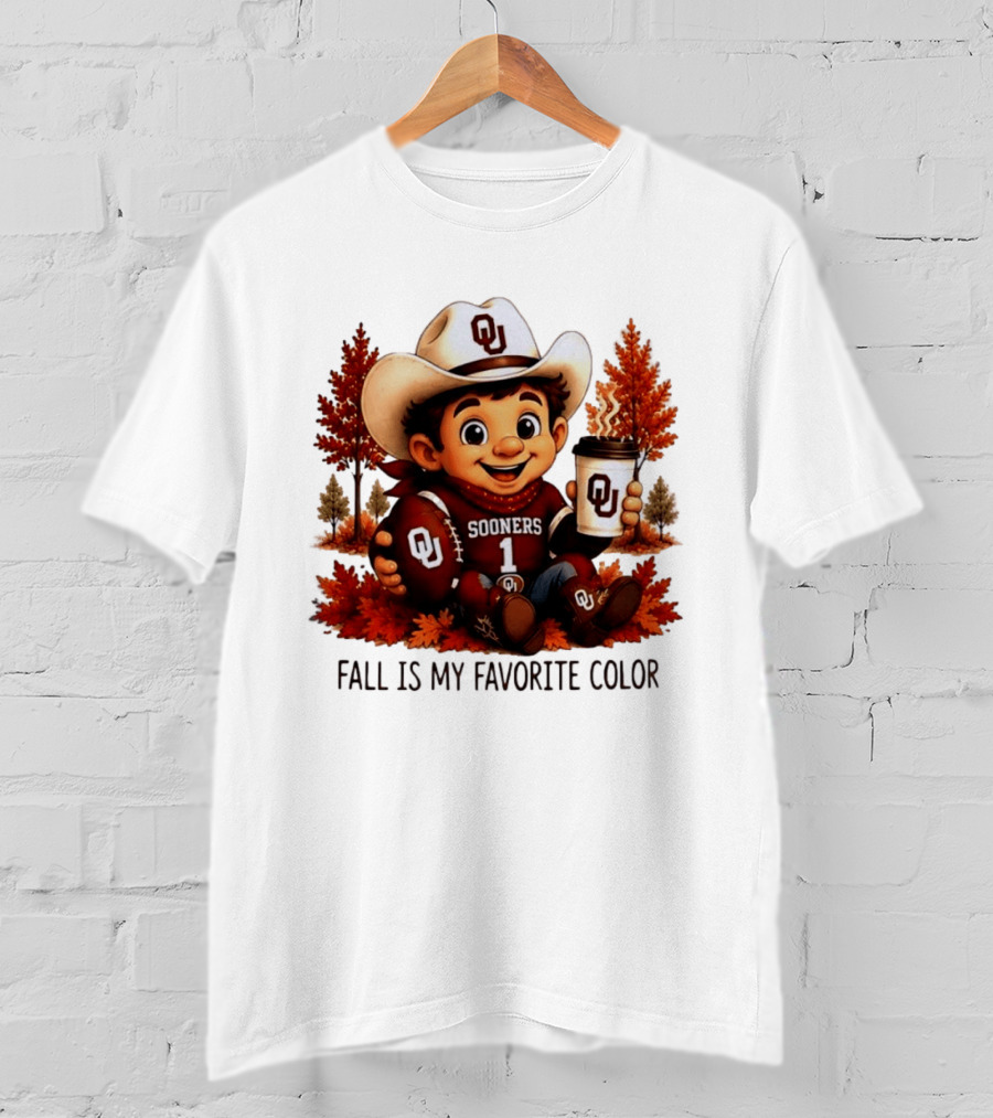 Oklahoma Sooners Fall Is My Favorite Color OU Sooners Football Autumn T-Shirt