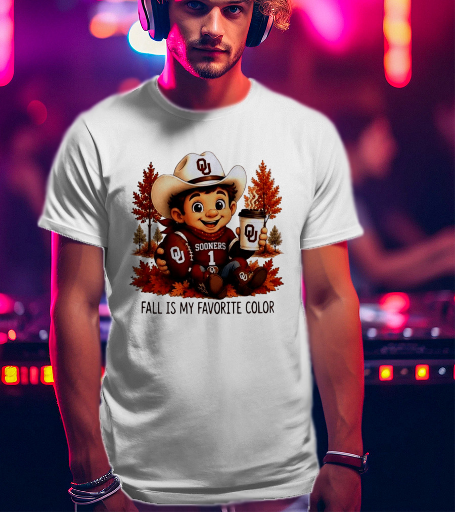 Oklahoma Sooners Fall Is My Favorite Color OU Sooners Football Autumn T-Shirt