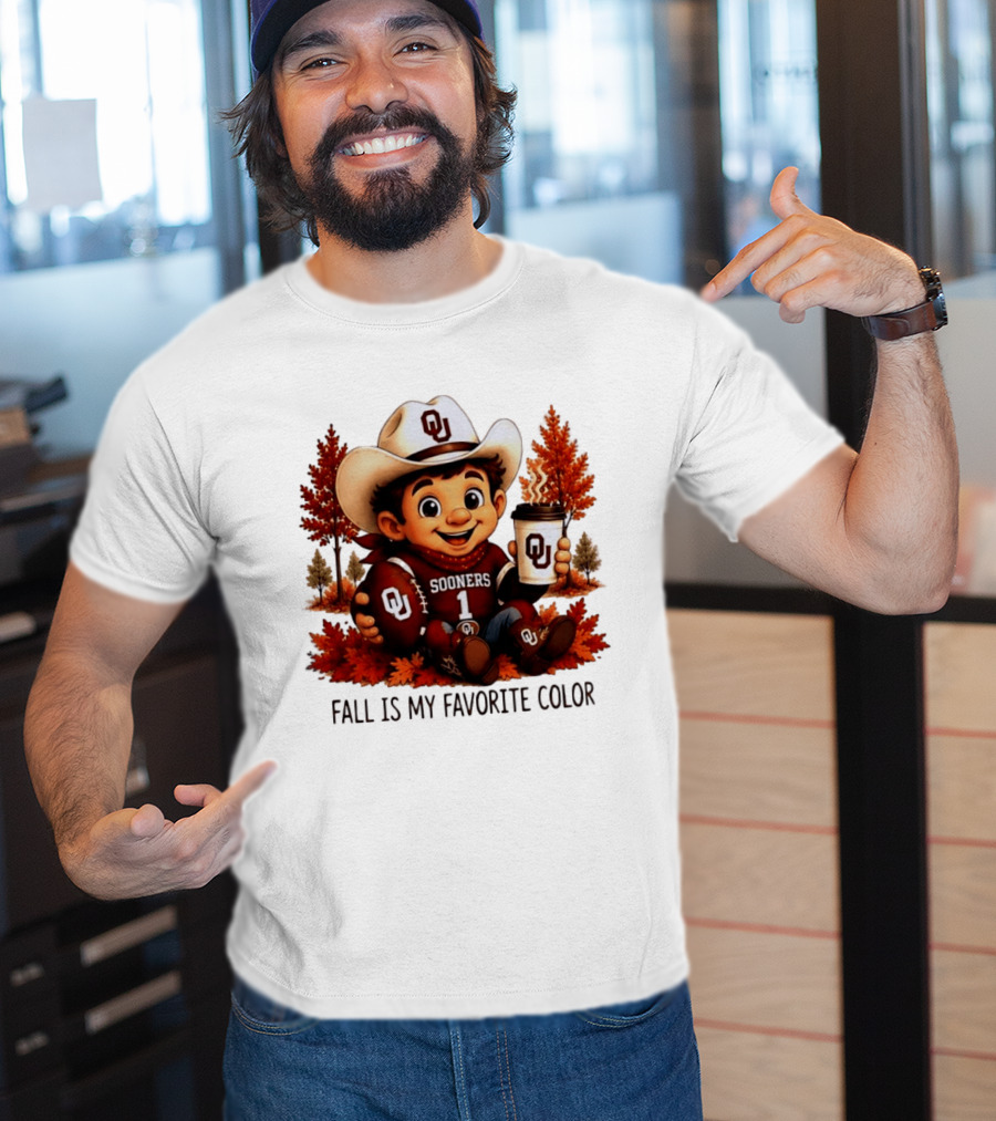 Oklahoma Sooners Fall Is My Favorite Color OU Sooners Football Autumn T-Shirt