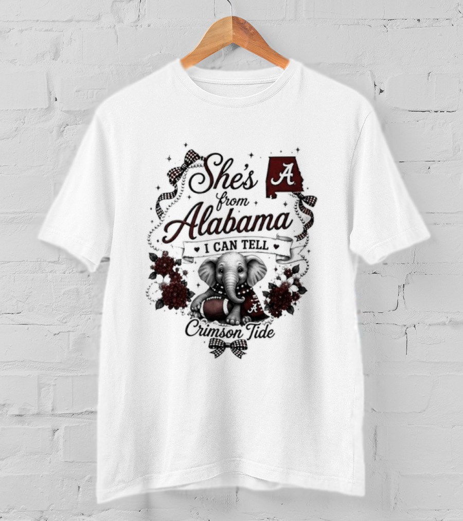 Crimson Tide She's From Alabama I Can Tell T-Shirt