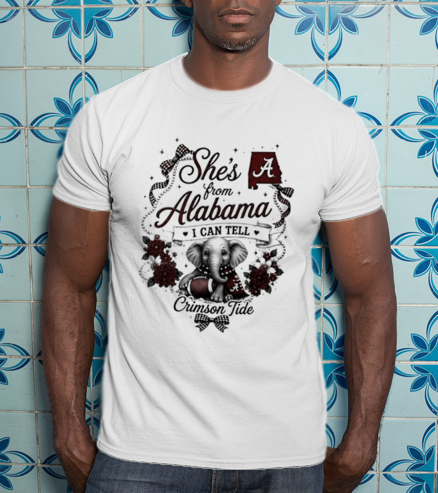 Crimson Tide She's From Alabama I Can Tell T-Shirt