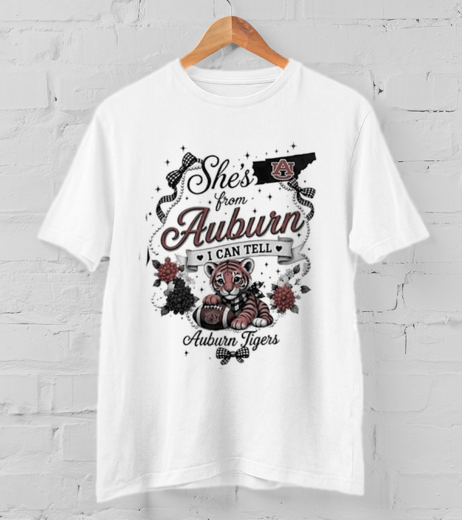 She's From Auburn I Can Tell Auburn Tigers Forever Orange T-Shirt