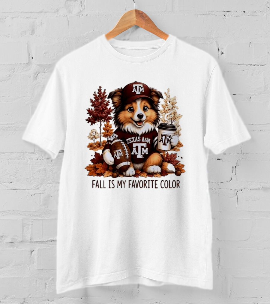Texas A&M Dog Fall Is My Favorite Color Football Coffee T-Shirt