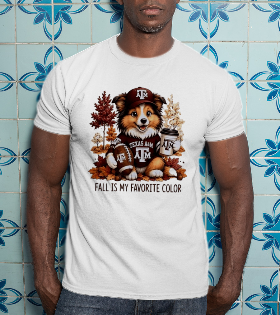 Texas A&M Dog Fall Is My Favorite Color Football Coffee T-Shirt