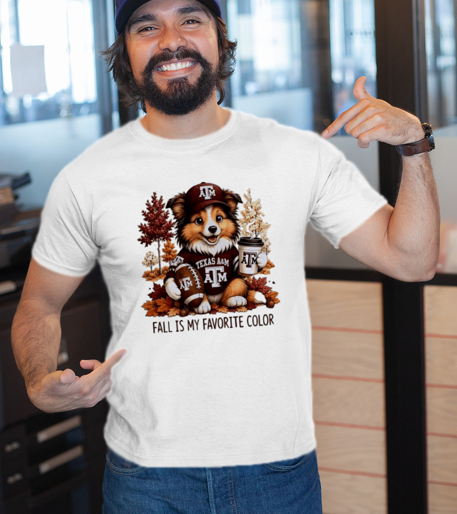 Texas A&M Dog Fall Is My Favorite Color Football Coffee T-Shirt