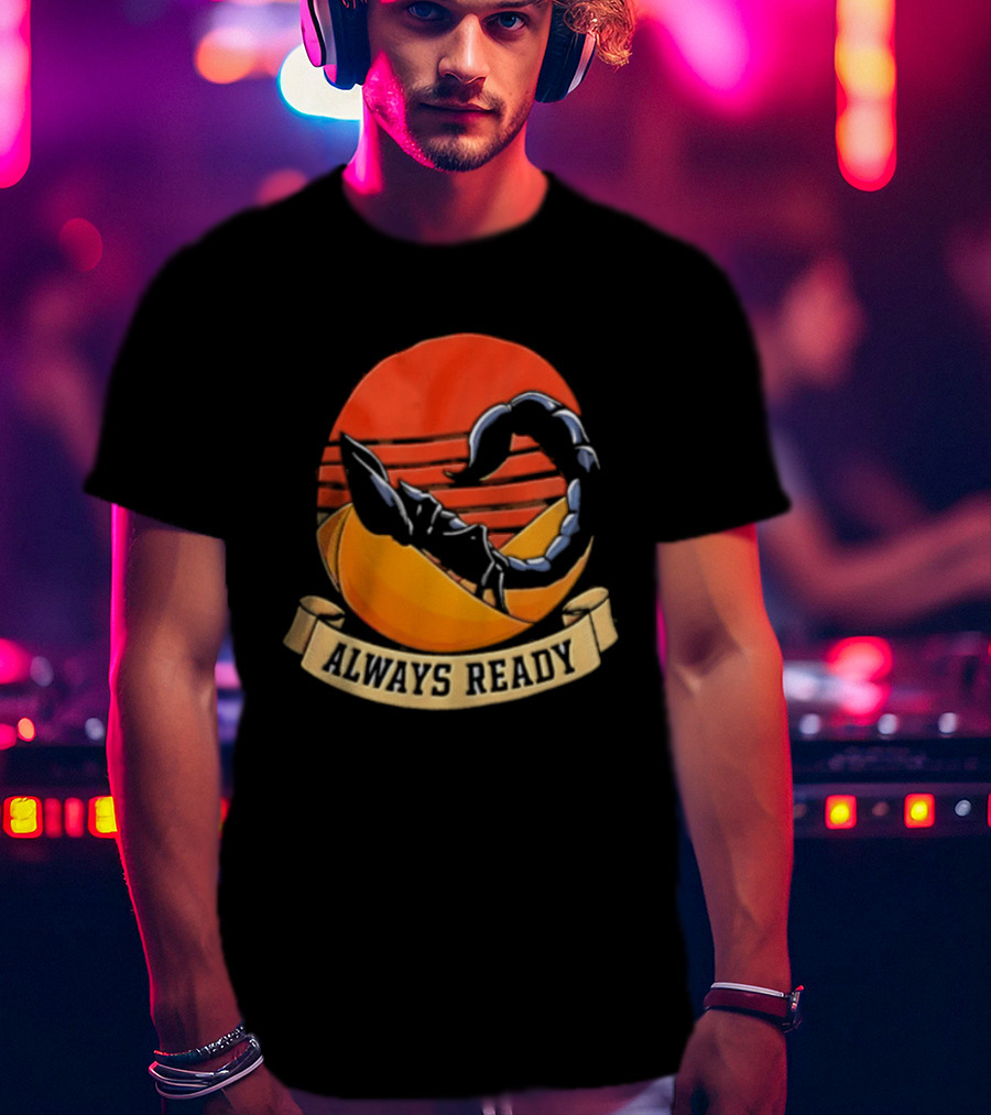 Always Ready Scorpion Desert Sunset Ribbon T-Shirt