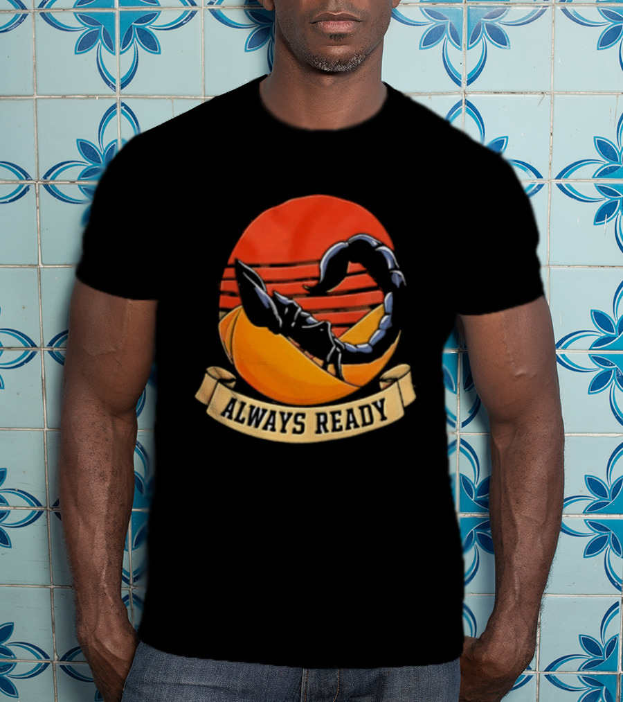 Always Ready Scorpion Desert Sunset Ribbon T-Shirt