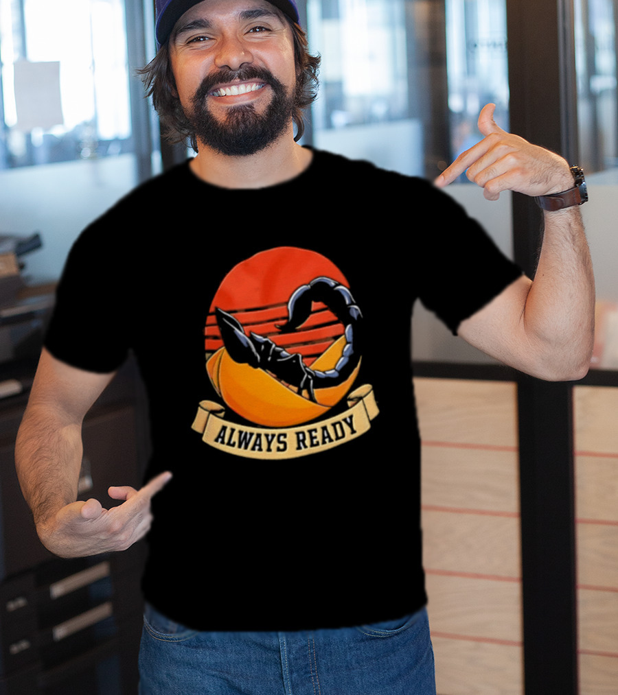 Always Ready Scorpion Desert Sunset Ribbon T-Shirt