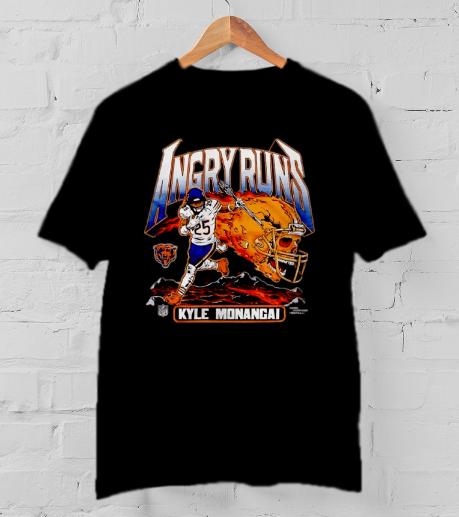 Angry Runs Kyle Monangai Chicago Bears Football NFL 2023 T-Shirt