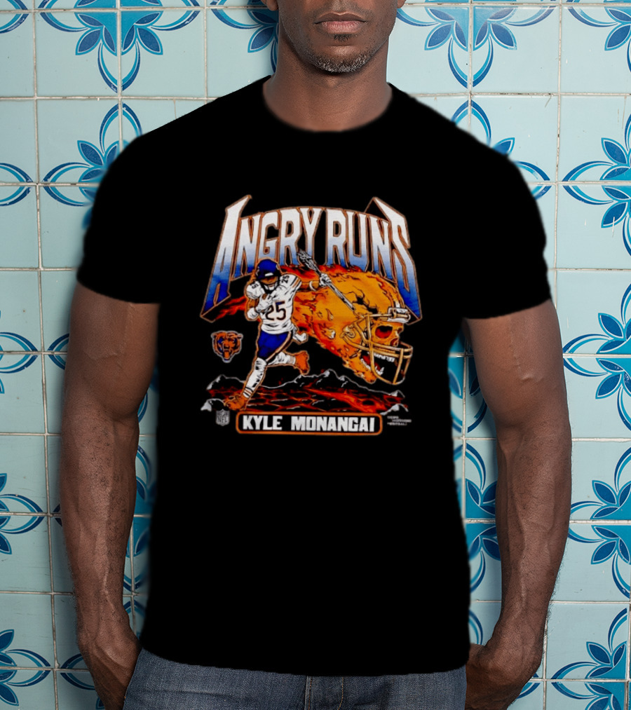 Angry Runs Kyle Monangai Chicago Bears Football NFL 2023 T-Shirt