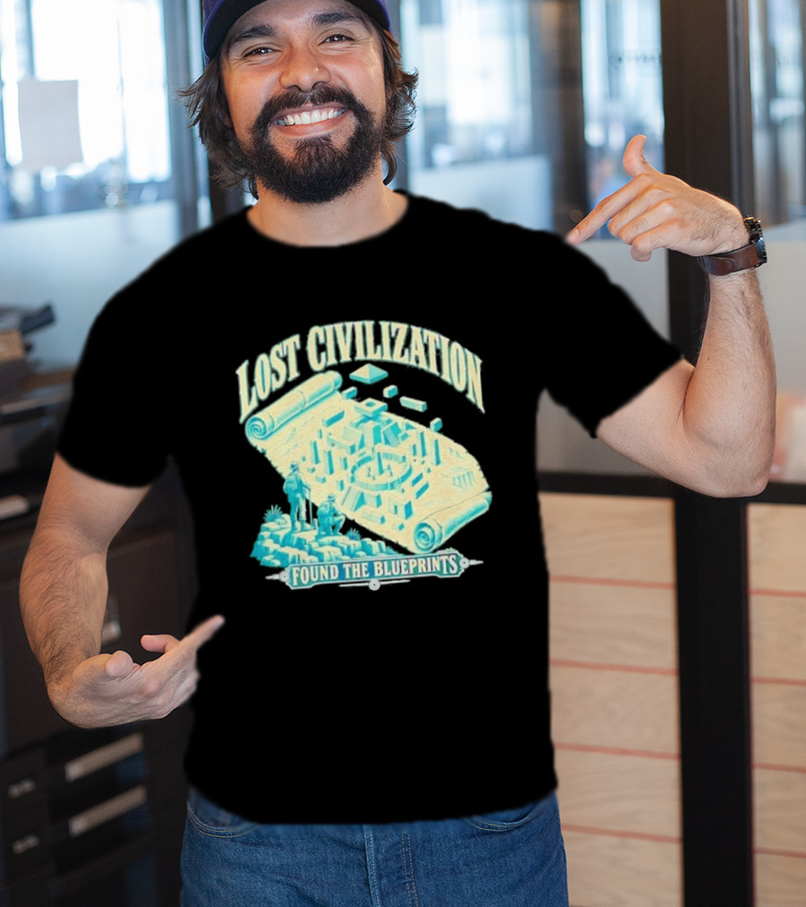 Lost Civilization Ancient Exploration Found Blueprints T-Shirt