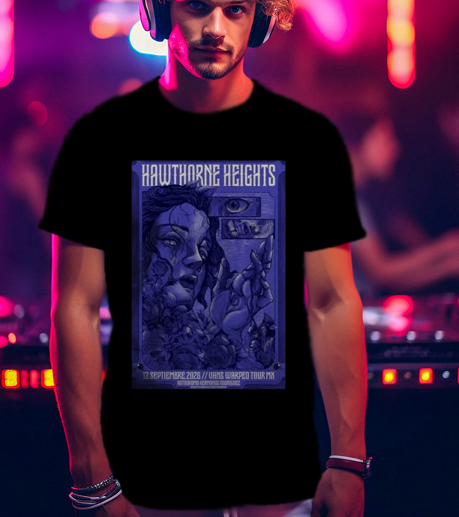 Hawthorne Heights 13 Septiembre 2026 Vans Warped Tour Mx Autódromo Hermanos Rodríguez T-Shirt