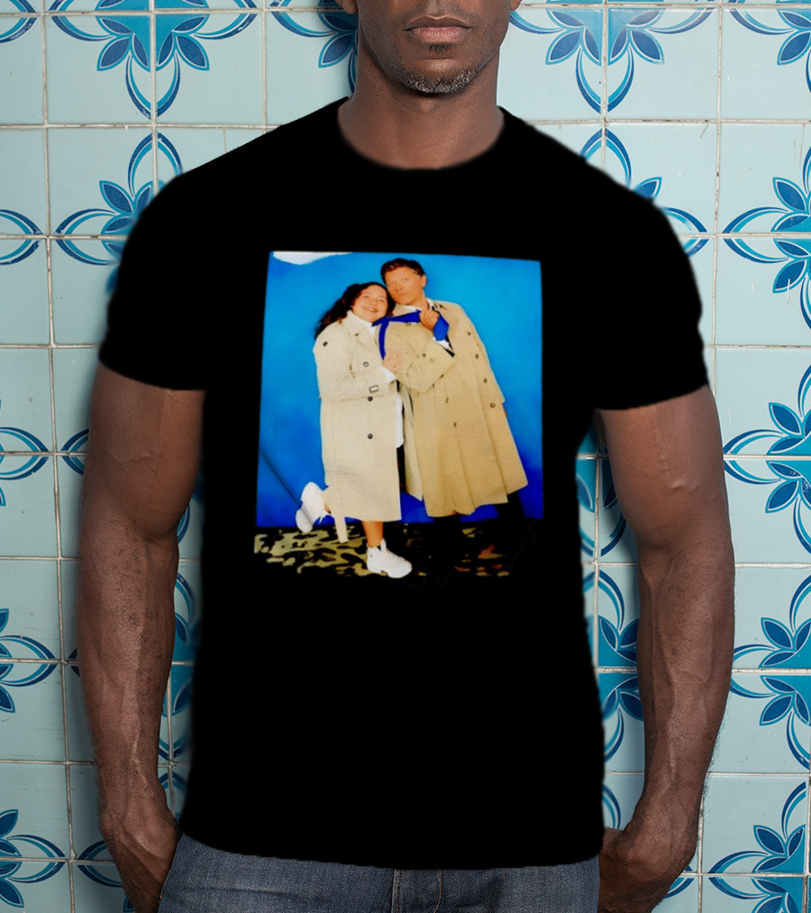 Misha Collins Castiel Supernatural Photo Trench Coat And Tie T-Shirt