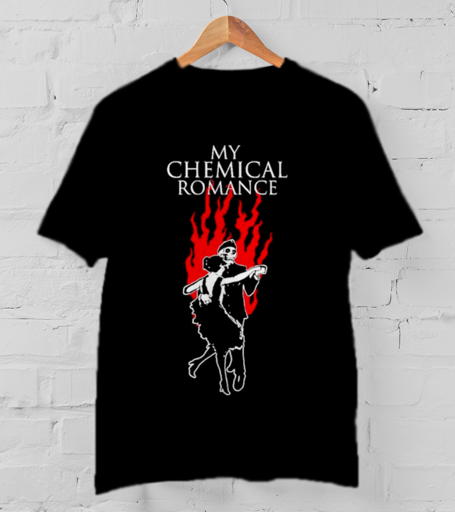 My Chemical Romance Skeleton Dancing In Flames T-Shirt