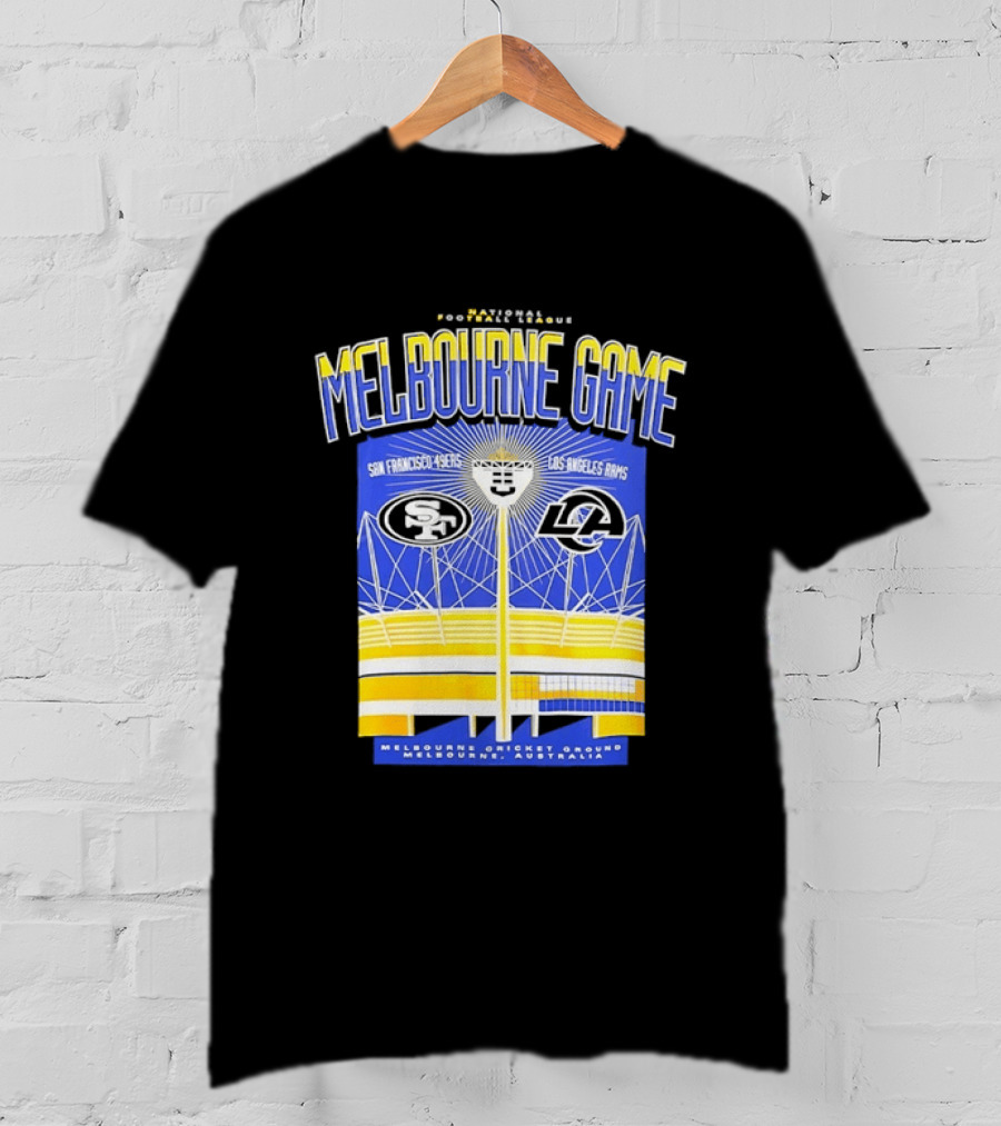Melbourne Game San Francisco 49ers Vs Los Angeles Rams Melbourne Cricket Ground Australia T-Shirt
