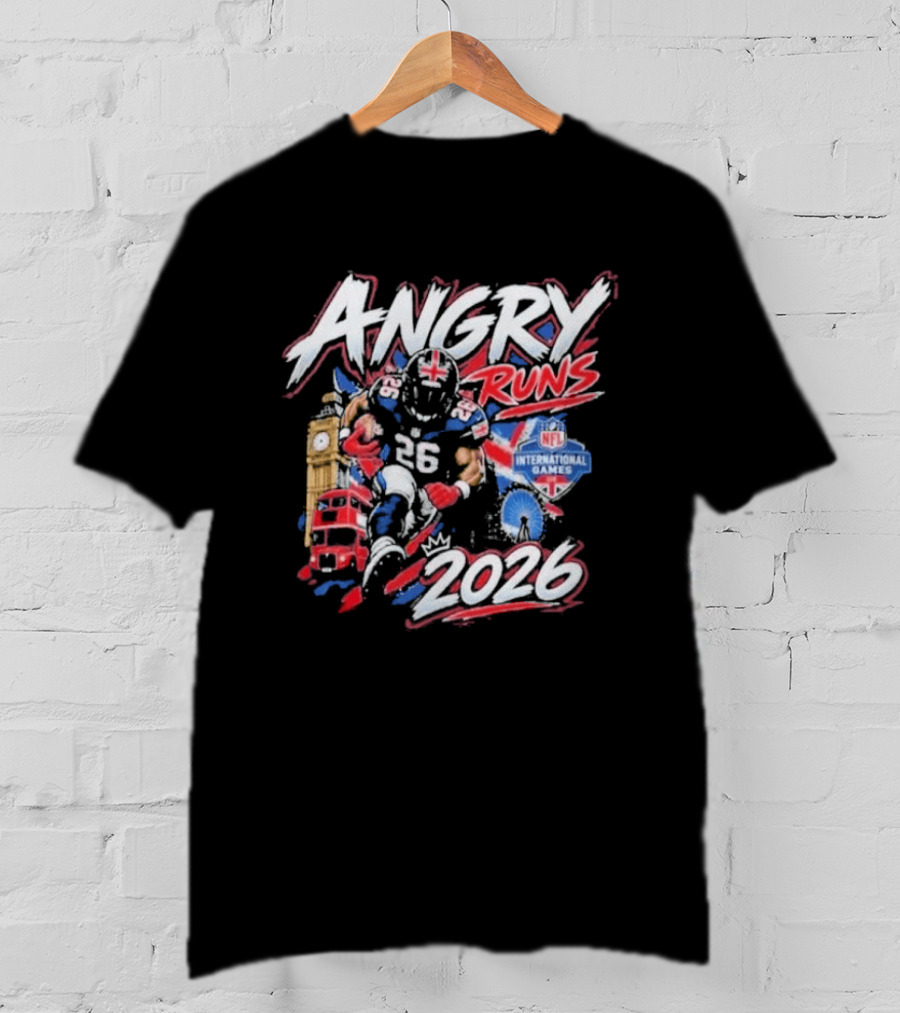 Angry Runs 2026 NFL International Games 56 London T-Shirt