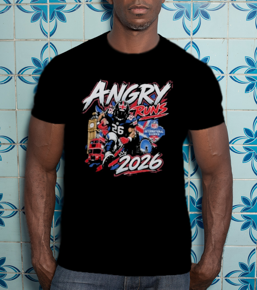 Angry Runs 2026 NFL International Games 56 London T-Shirt