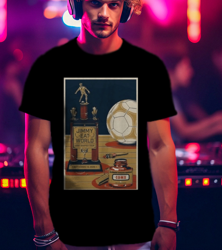 Jimmy Eat World Vans Warped Tour Mexico City September 13 2026 Autódromo Hermanos Rodríguez CDMX Soccer Trophy T-Shirt