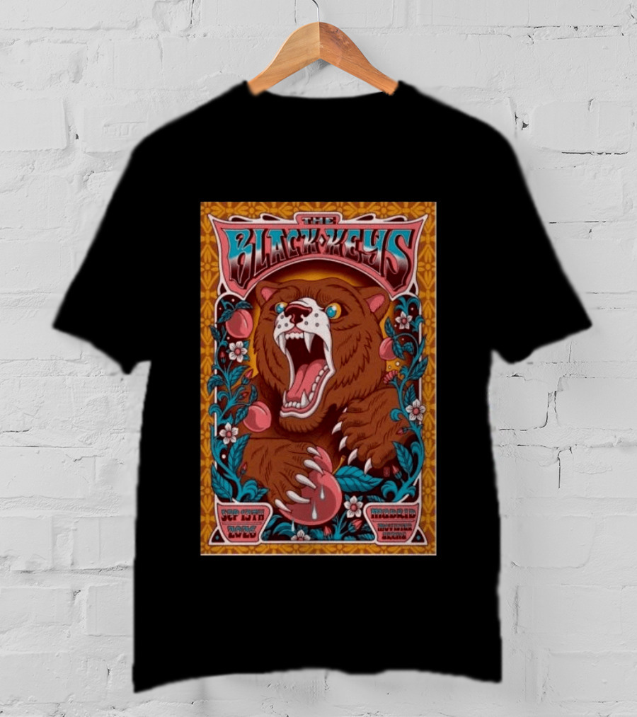 The Black Keys Sep 13 2026 Movistar Arena Madrid Wild Bear T-Shirt