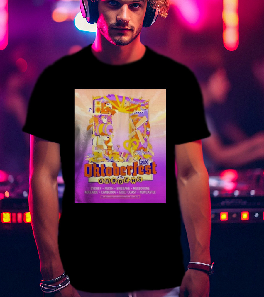 Oktoberfest In The Gardens 2026 Australian Tour Sydney Perth Brisbane Melbourne Adelaide Canberra Gold Coast Newcastle T-Shirt