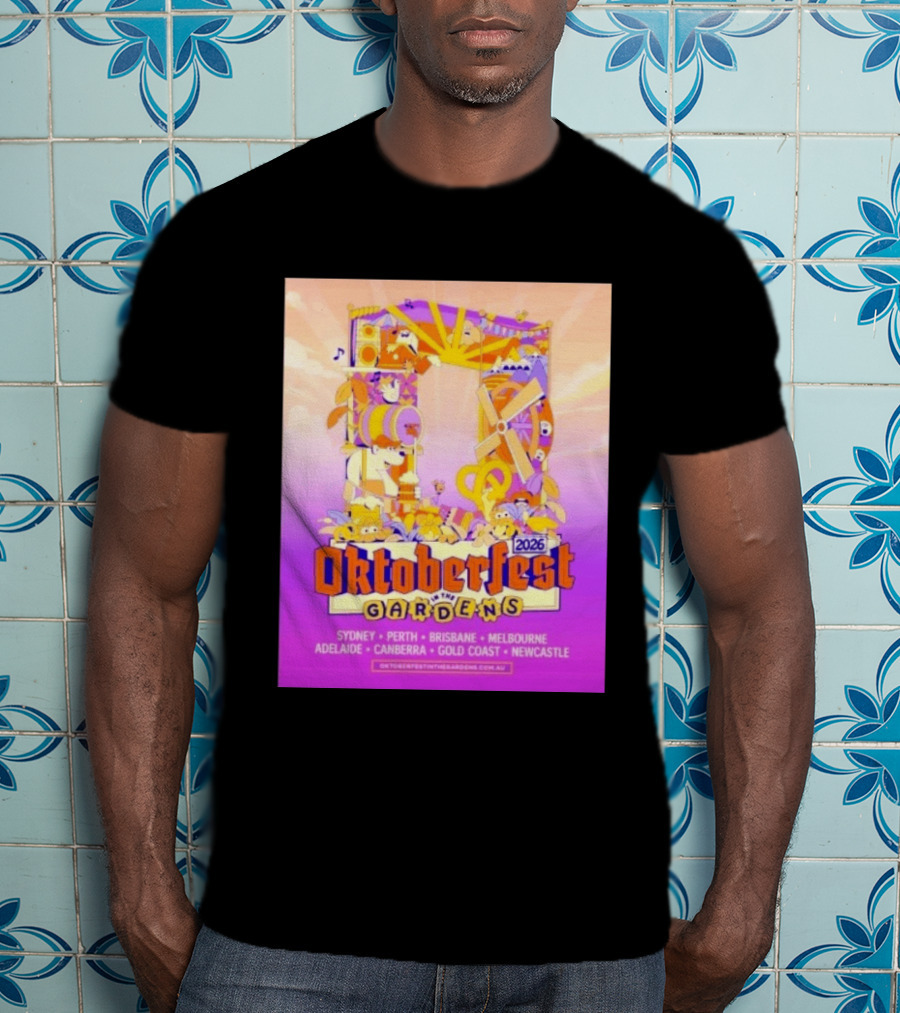Oktoberfest In The Gardens 2026 Australian Tour Sydney Perth Brisbane Melbourne Adelaide Canberra Gold Coast Newcastle T-Shirt