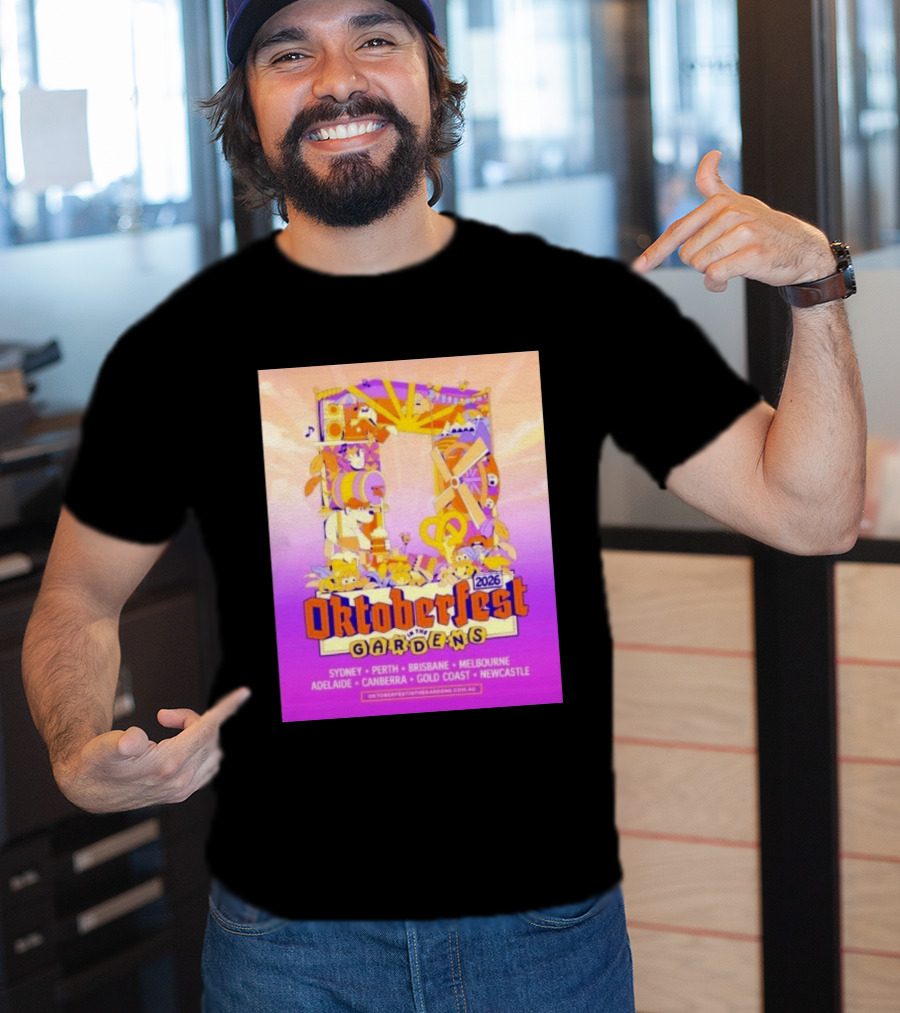Oktoberfest In The Gardens 2026 Australian Tour Sydney Perth Brisbane Melbourne Adelaide Canberra Gold Coast Newcastle T-Shirt