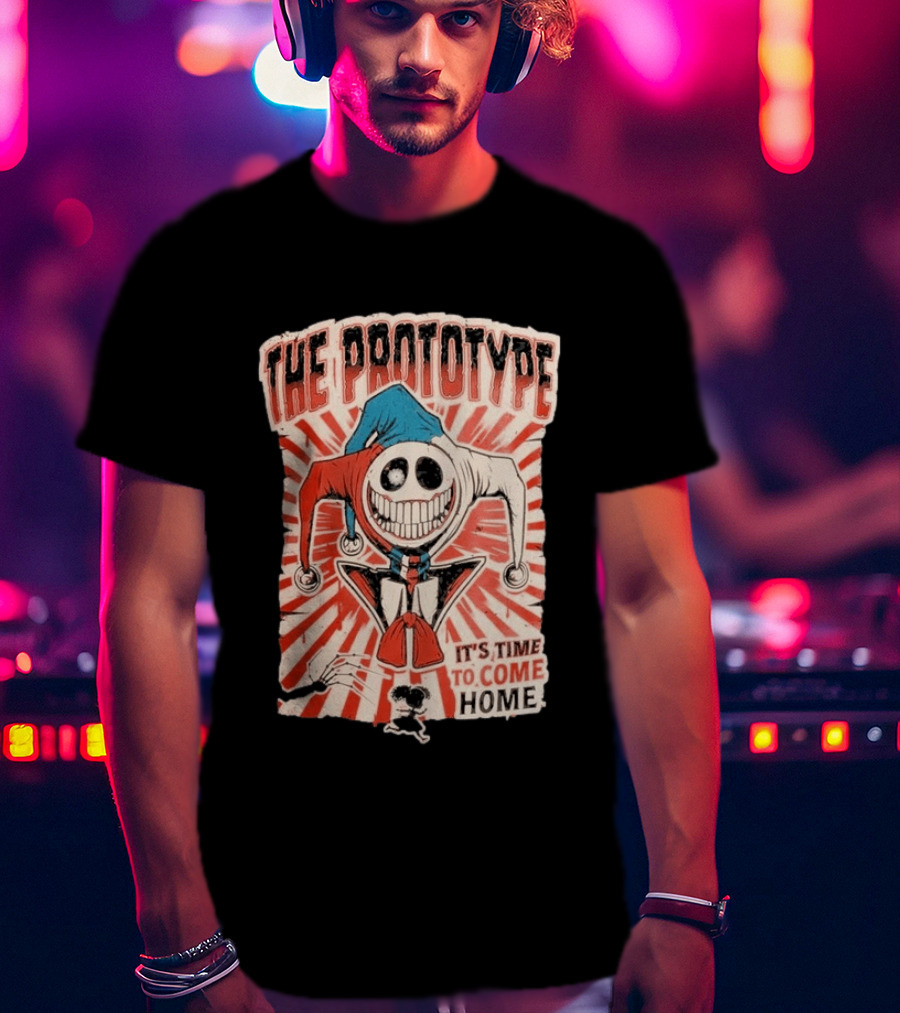 The Prototype It's Time To Come Home Jester Skull Red Blue Suit T-Shirt