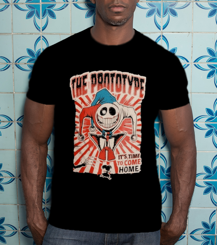 The Prototype It's Time To Come Home Jester Skull Red Blue Suit T-Shirt