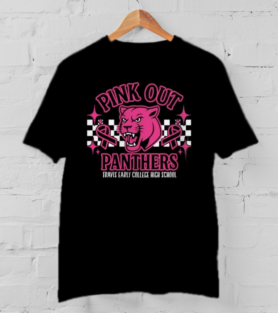 Pink Out Panthers Travis Early College High School T-Shirt