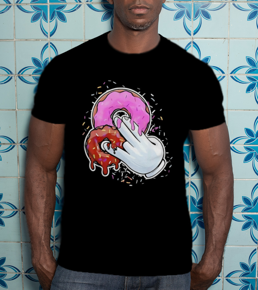 Two In The Pink One In The Stink Donut Gesture Sprinkles T-Shirt