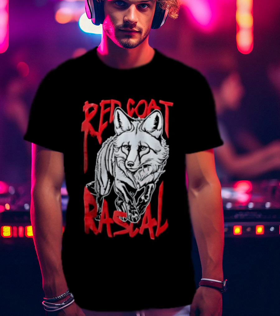 Red Coat Rascal Distressed Running Fox T-Shirt