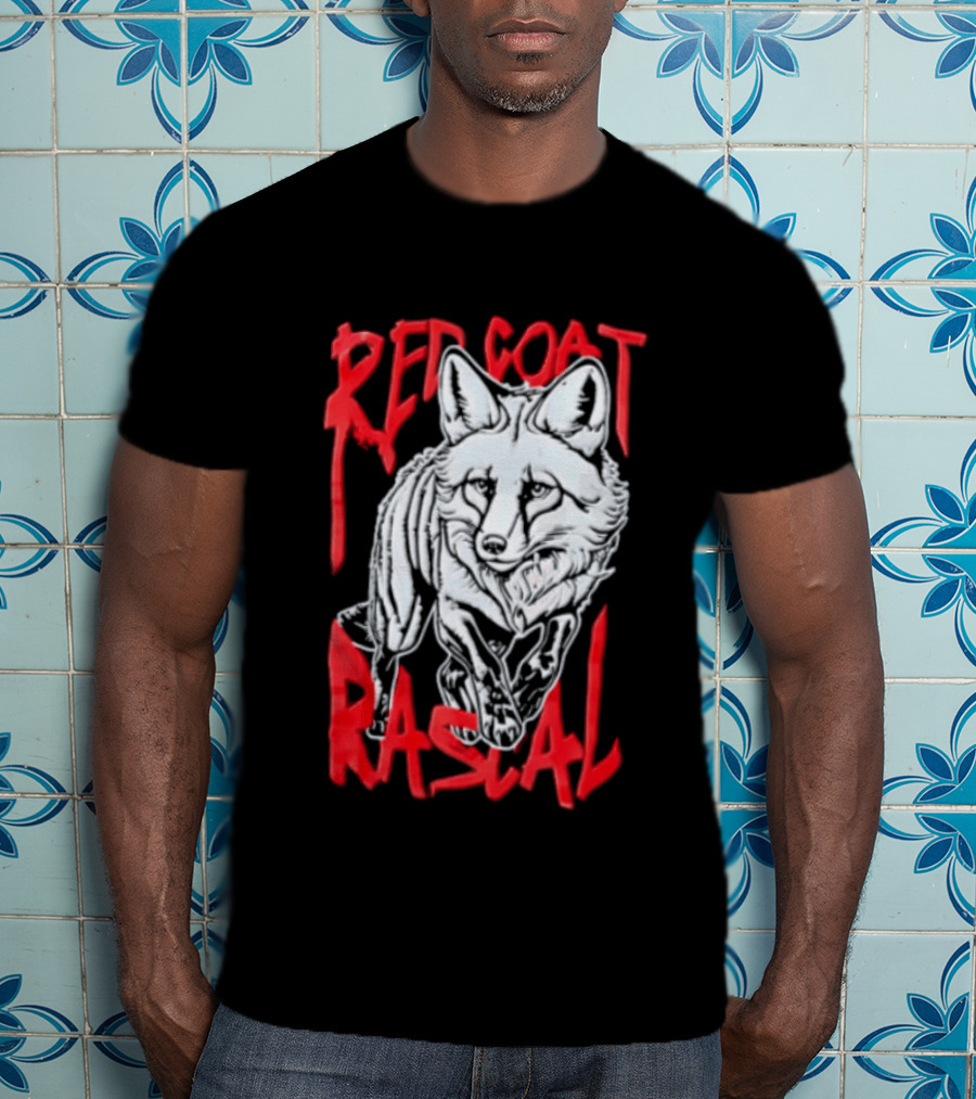 Red Coat Rascal Distressed Running Fox T-Shirt