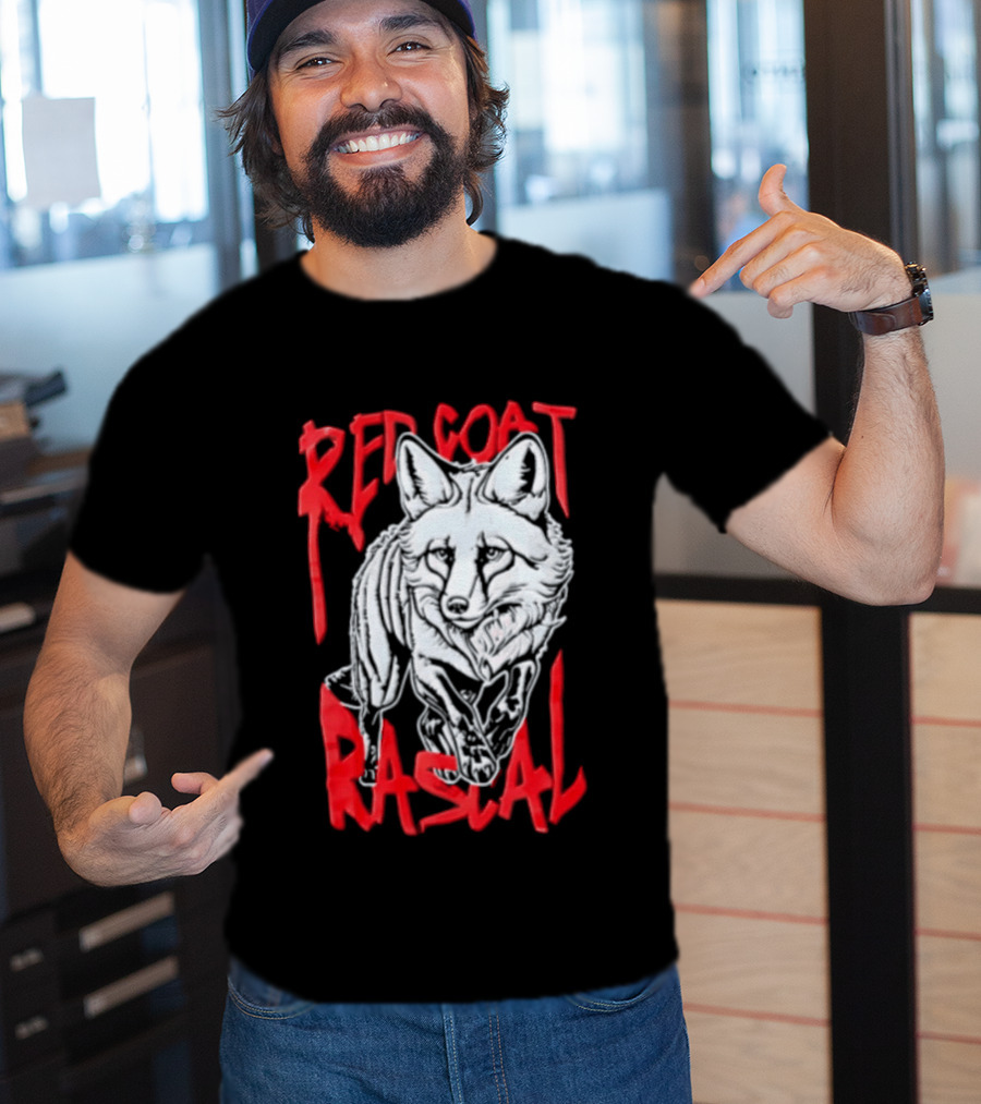 Red Coat Rascal Distressed Running Fox T-Shirt